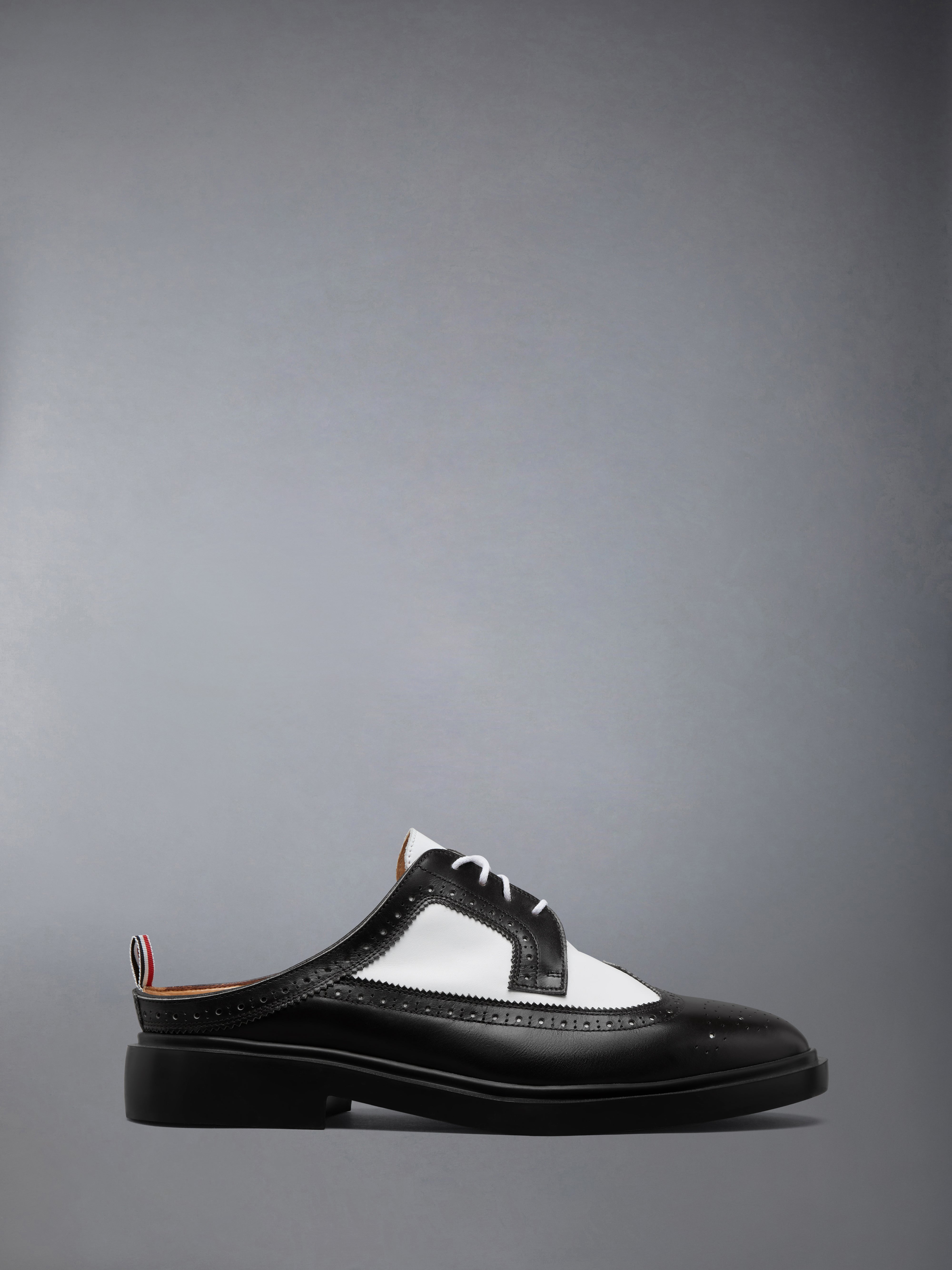 Box Calf Rubber Sole Longwing Brogue Mule | Thom Browne