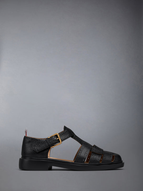 PEBBLE GRAIN LEATHER FISHERMAN SANDAL - featured image