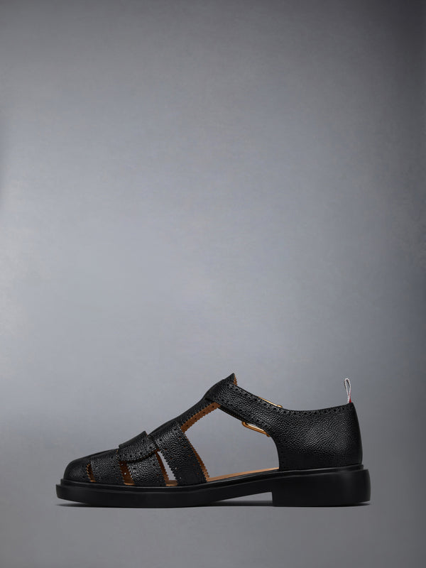 PEBBLE GRAIN LEATHER FISHERMAN SANDAL - image 3