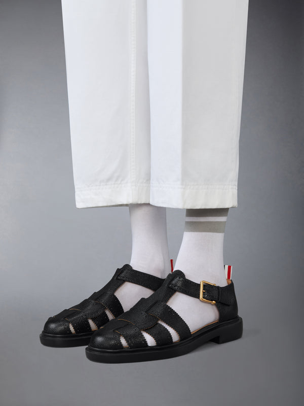 PEBBLE GRAIN LEATHER FISHERMAN SANDAL - image 4