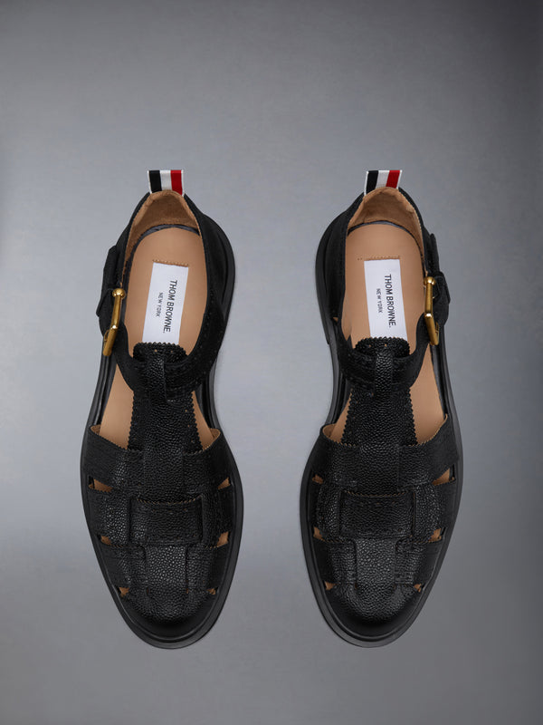 PEBBLE GRAIN LEATHER FISHERMAN SANDAL - image 5