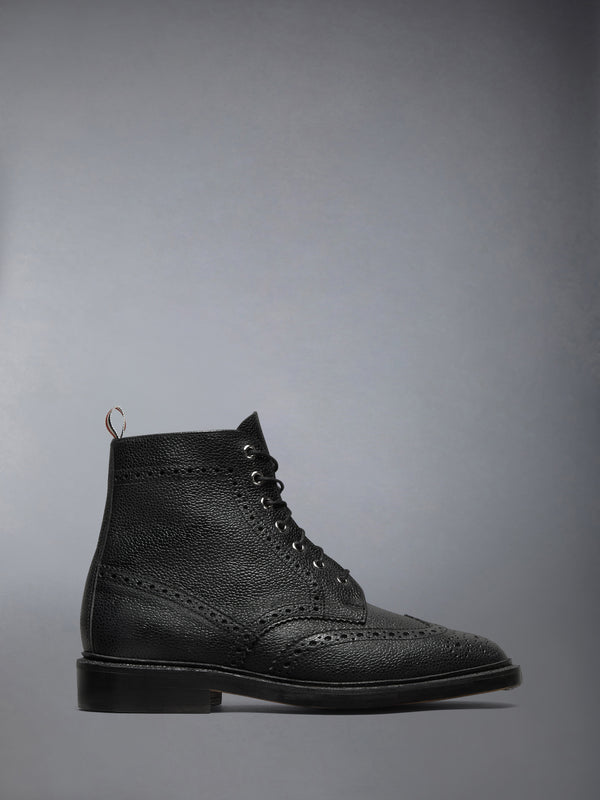 PEBBLE GRAIN LEATHER SOLE WINGTIP BOOT - featured image