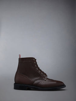 BOX CALF RUBBER SOLE WINGTIP BOOT