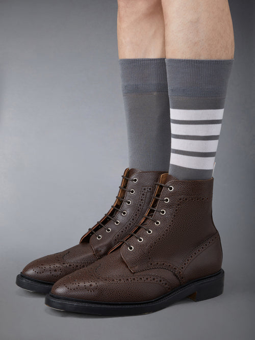 Box Calf Lightweight Rubber Soleclassic Wingtip Boots | Thom Browne