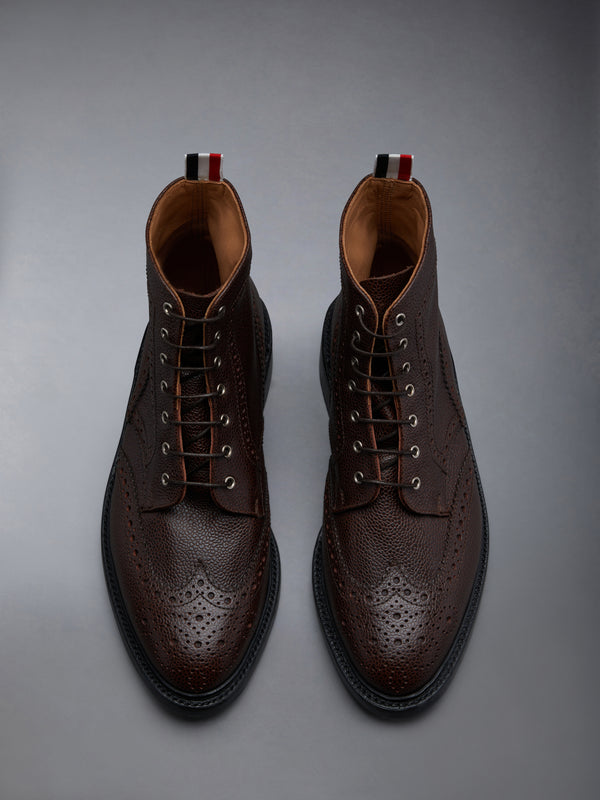 BOX CALF RUBBER SOLE WINGTIP BOOT - image 5