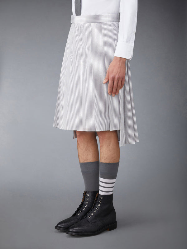 SEERSUCKER CLASSIC MIDI PLEATED SKIRT - image 2