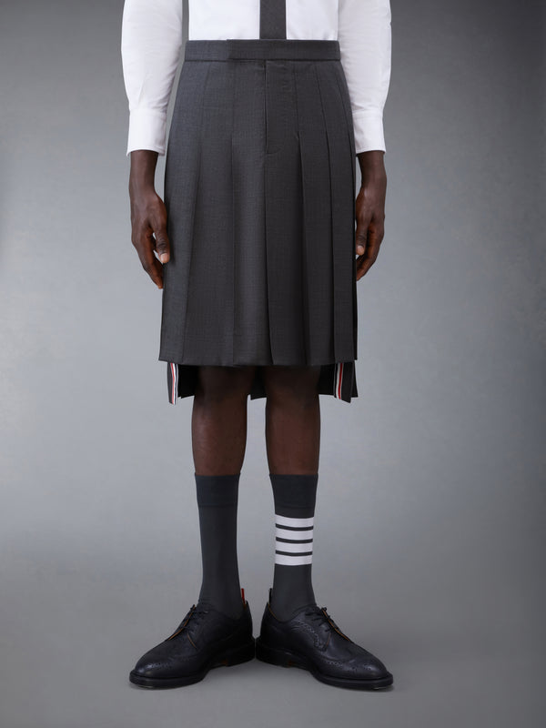 TWILL CLASSIC MIDI PLEATED SKIRT - featured image