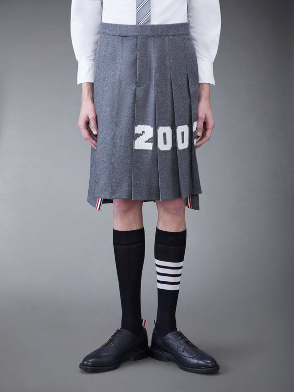 WOOL FLANNEL 2003 CLASSIC BACKSTRAP PLEATED SKIRT - featured image