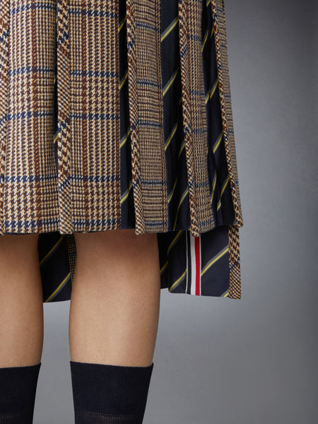 HUNTING TWEED LOW RISE PLEATED SKIRT