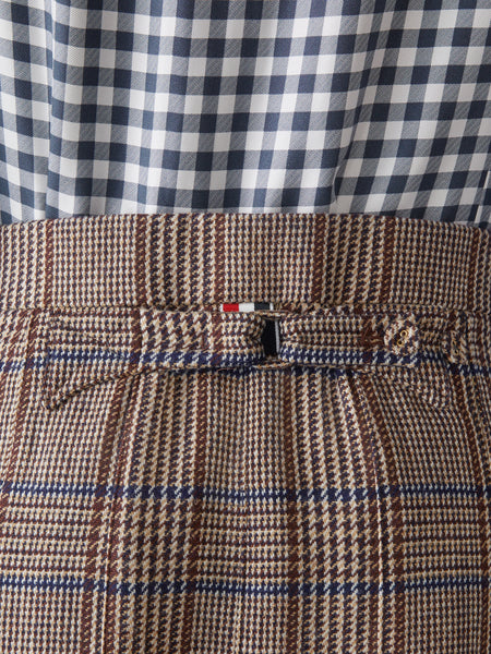HUNTING TWEED LOW RISE PLEATED SKIRT