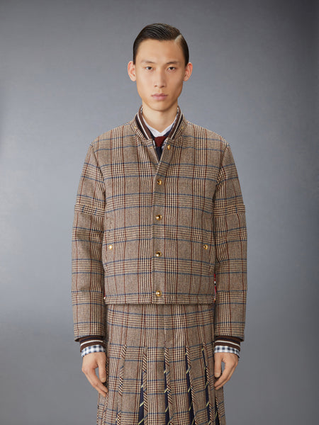 HUNTING TWEED 4-BAR DOWN FILL BOMBER JACKET
