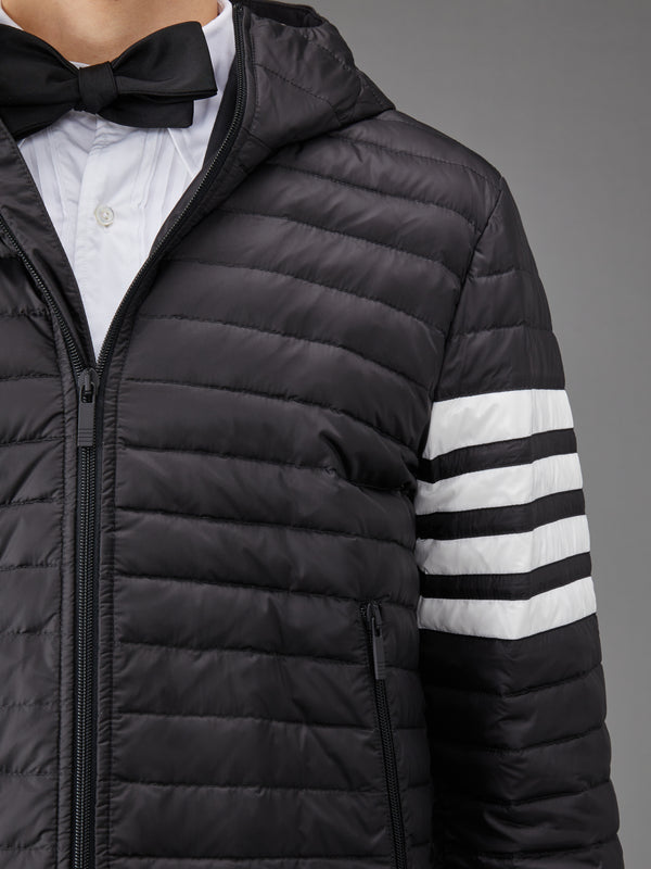 MATTE FINISH NYLON DOWN FILL QUILTED 4-BAR HOOD JACKET - image 8