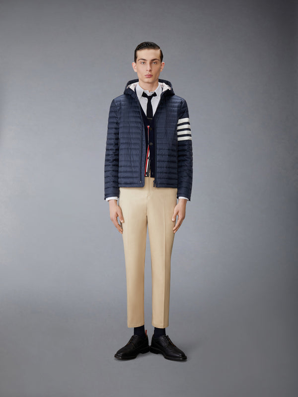 MATTE FINISH NYLON DOWN FILL QUILTED 4-BAR HOOD JACKET - image 3