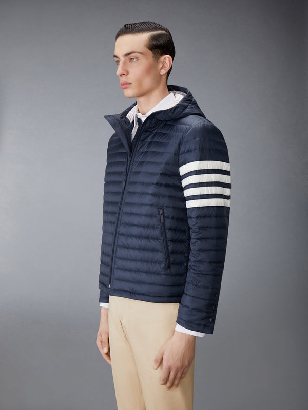 MATTE FINISH NYLON DOWN FILL QUILTED 4-BAR HOOD JACKET - image 4