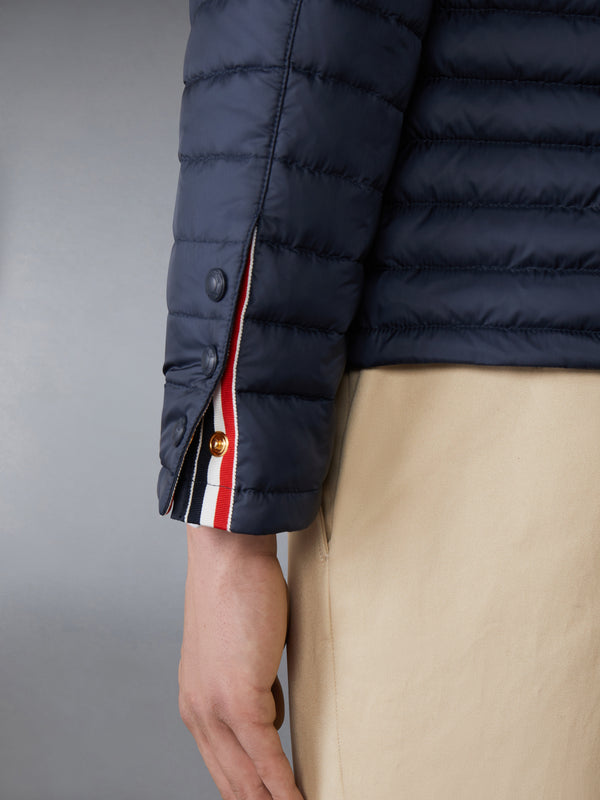 MATTE FINISH NYLON DOWN FILL QUILTED 4-BAR HOOD JACKET - image 6