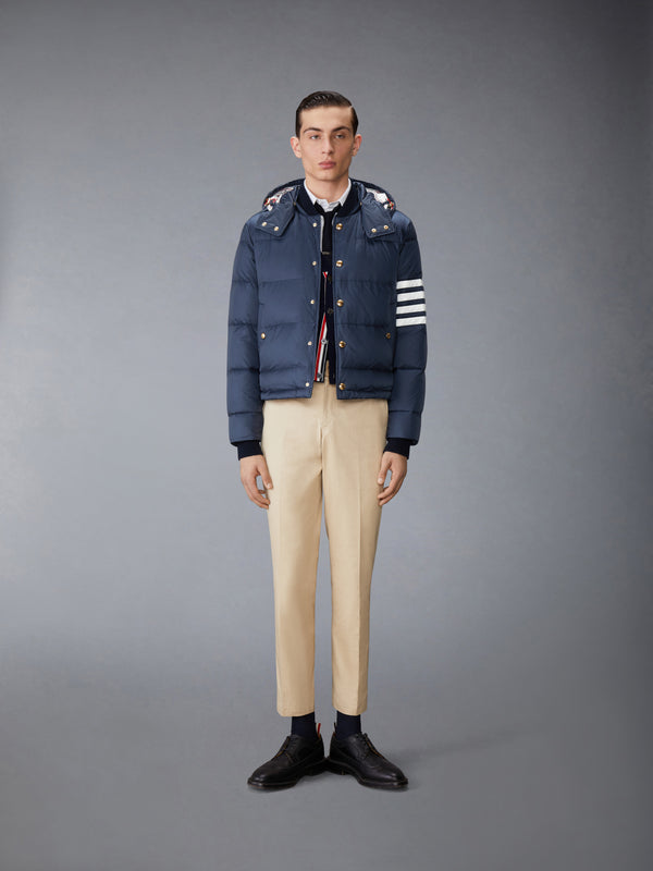 MATTE FINISH NYLON DOWN FILL 4-BAR HOOD BOMBER - image 5