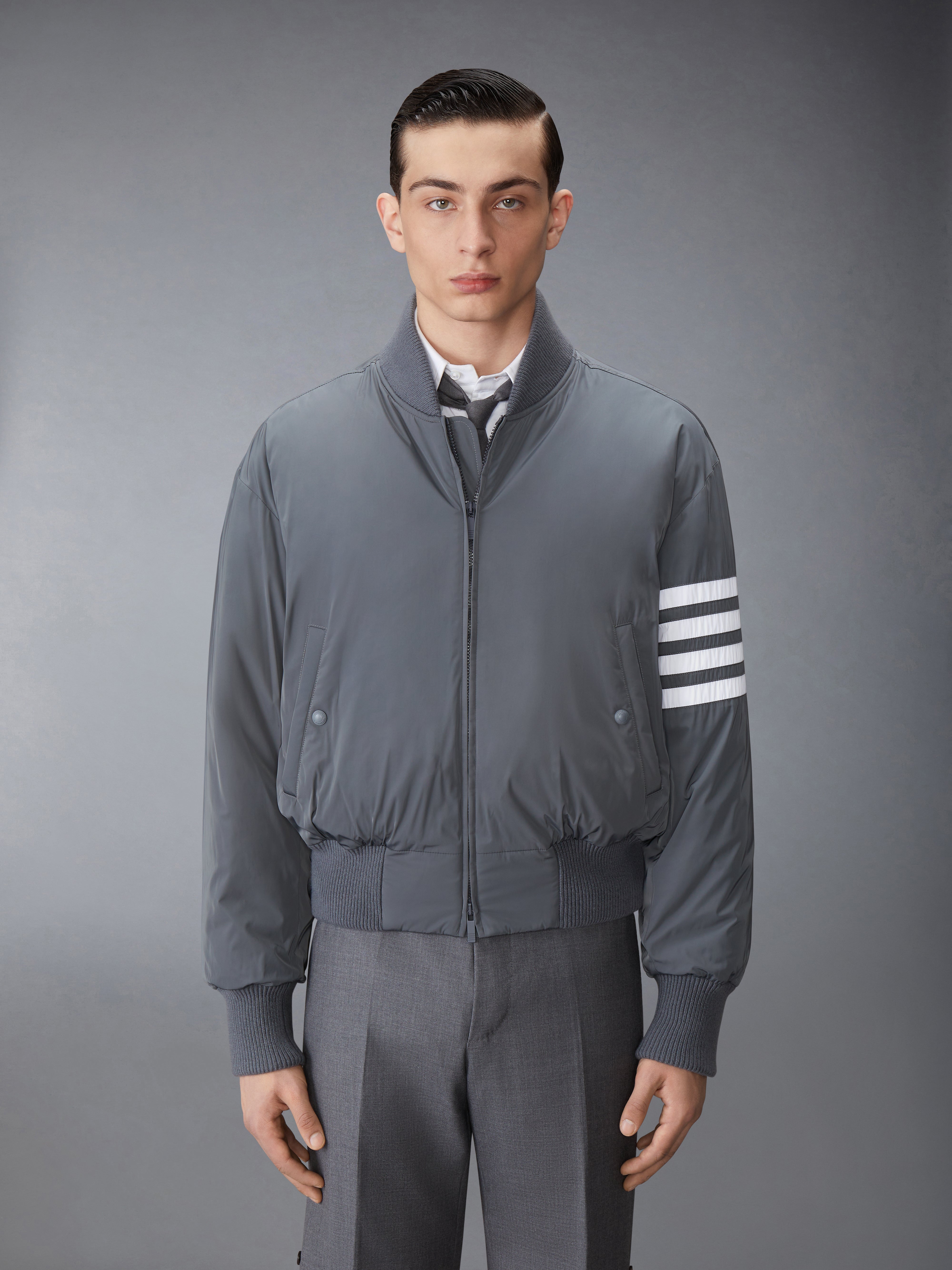 Poly Twill 4 Bar Oversized Blouson Jacket | Thom Browne