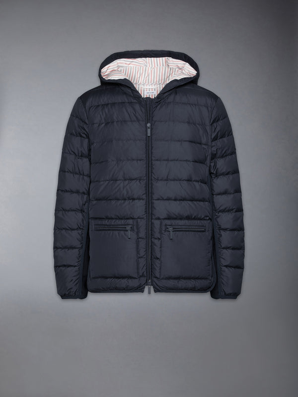 ULTRA LIGHT NYLON HOODED DOWN JACKET