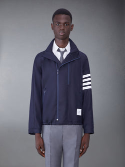 TWILL WOOL DOUBLE-ZIP RAGLAN JACKET