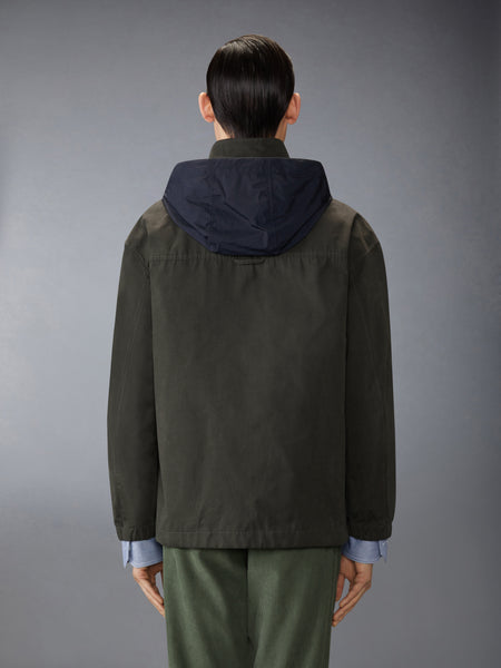 WAXED TECH HOODED ANORAK JACKET