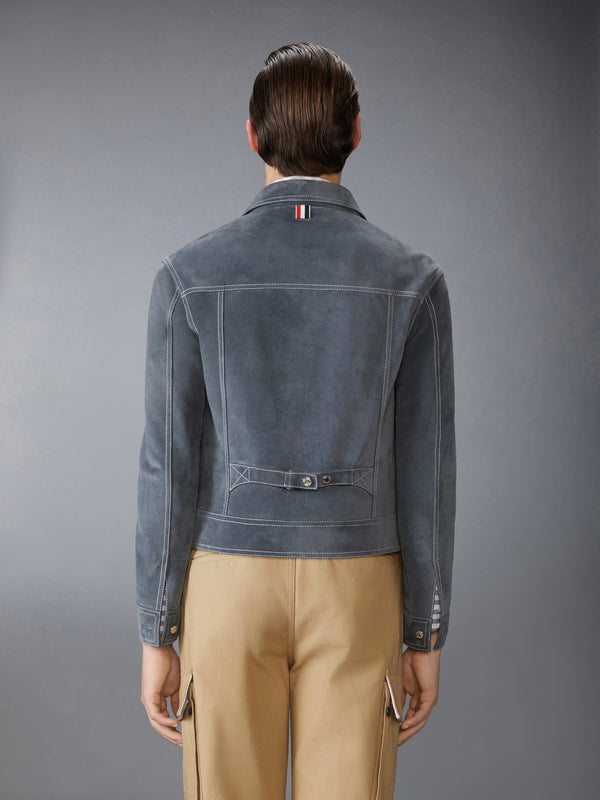 CONTRAST STITCH SUEDE UTILITY JACKET - image 2