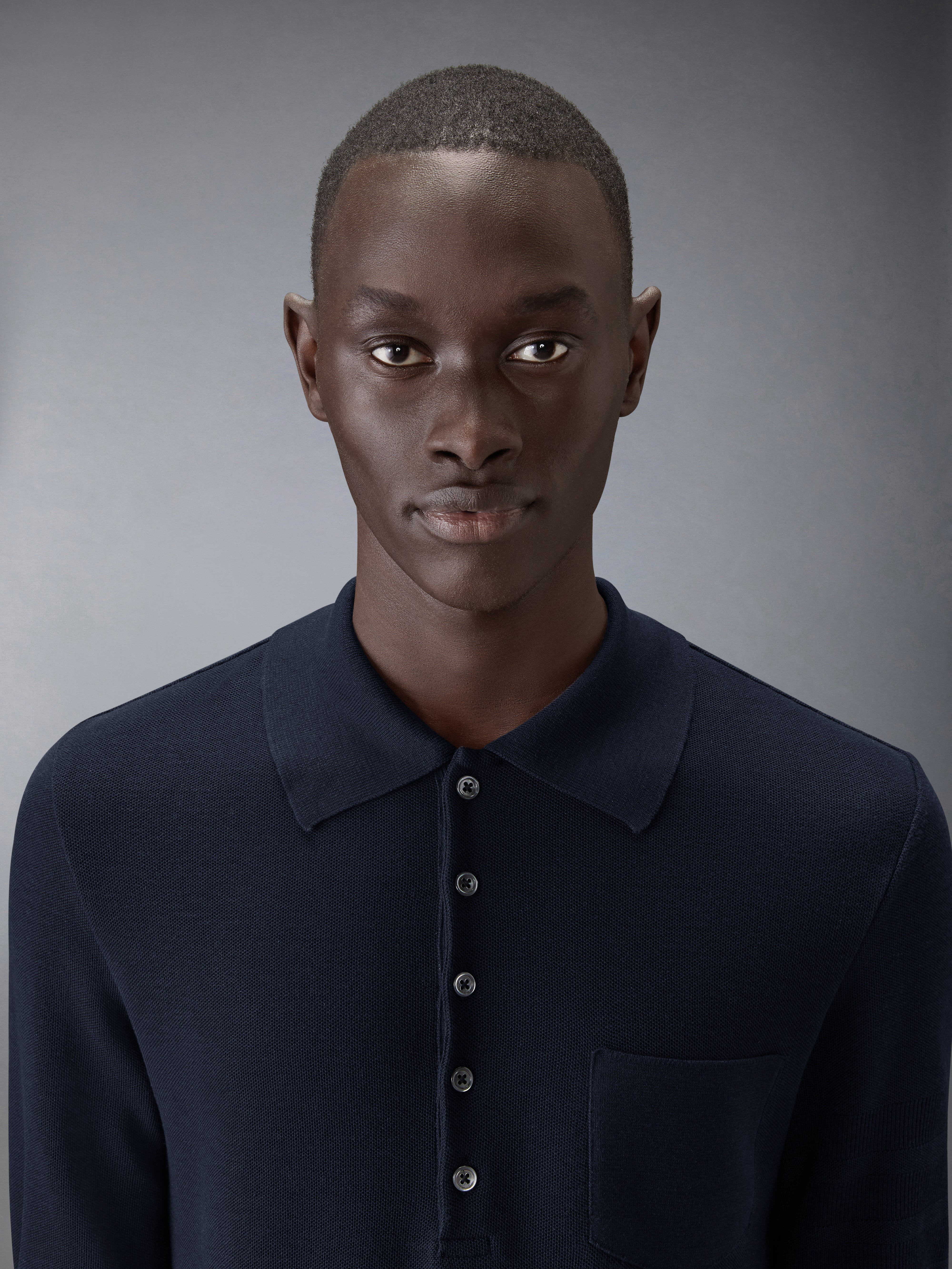 Short Sleeve Pocket Polo In Silk Pique | Thom Browne