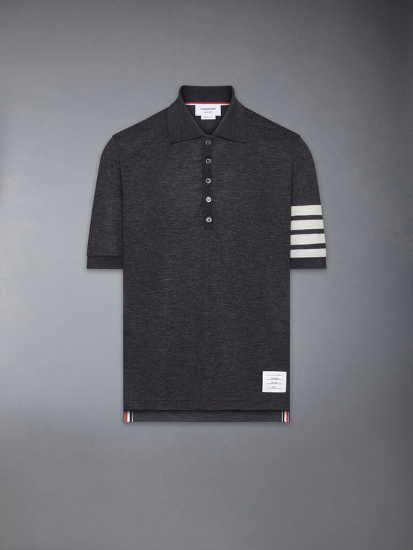 WOOL JERSEY 4-BAR POLO - featured image