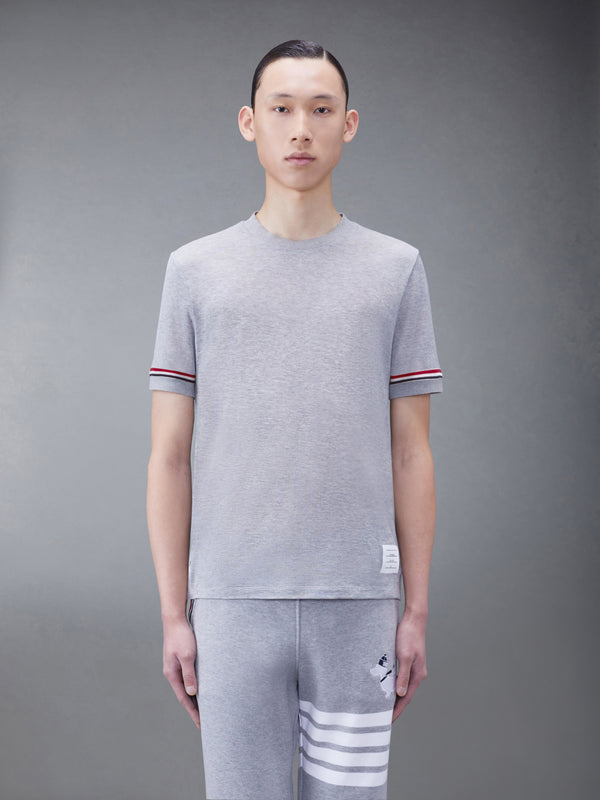 가벼운 코튼 반팔 스트라이프 티셔츠 - featured image