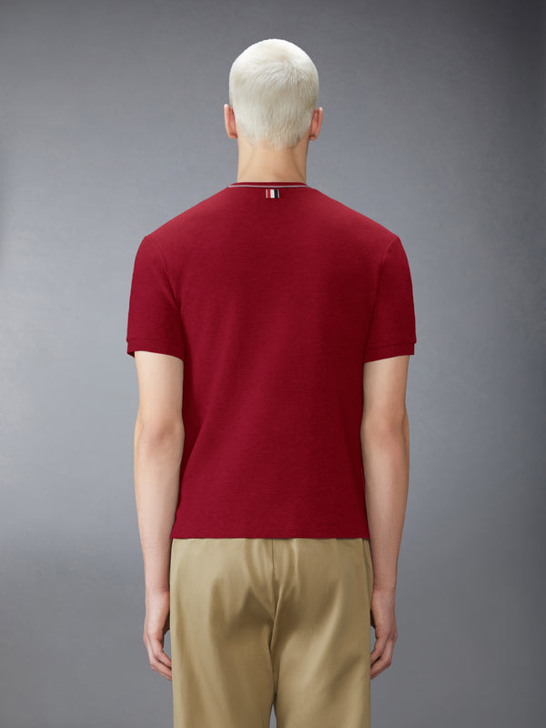 COTTON WAFFLE RIB CUFF TEE - image 2
