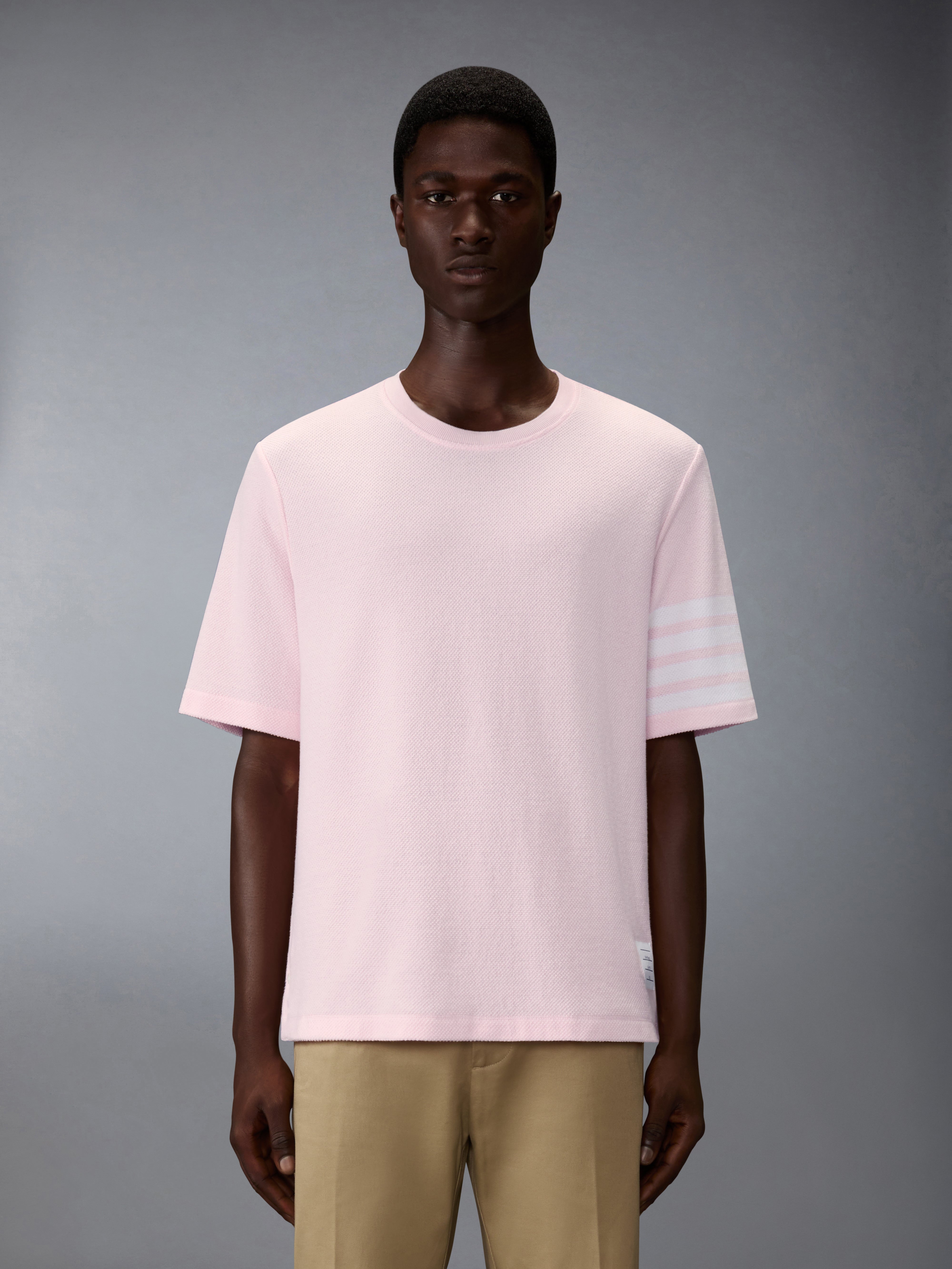 Textured Pique 4-Bar Tee | Thom Browne