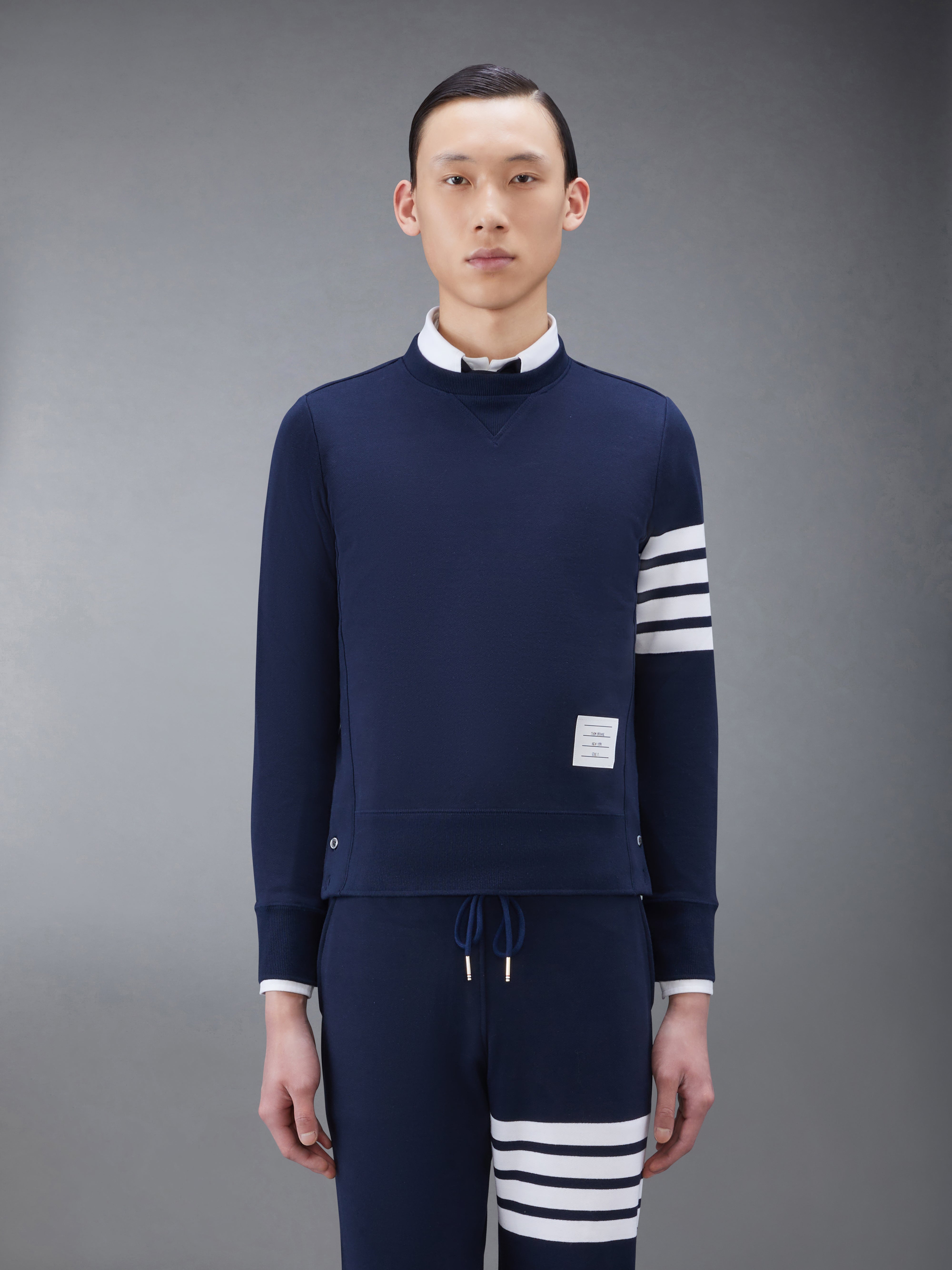 Classic Loopback Bar Sweatshirt Thom Browne - Main Image