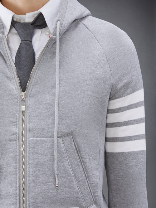 Classic Loopback 4 Bar Full Zip Hoodie | Thom Browne 