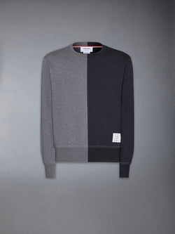 FUNMIX COTTON MILANO CONTRAST STITCH CREW NECK SWEATSHIRT