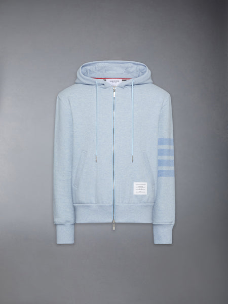 MELANGE BRUSHED LOOPBACK 4-BAR ZIP UP HOODIE