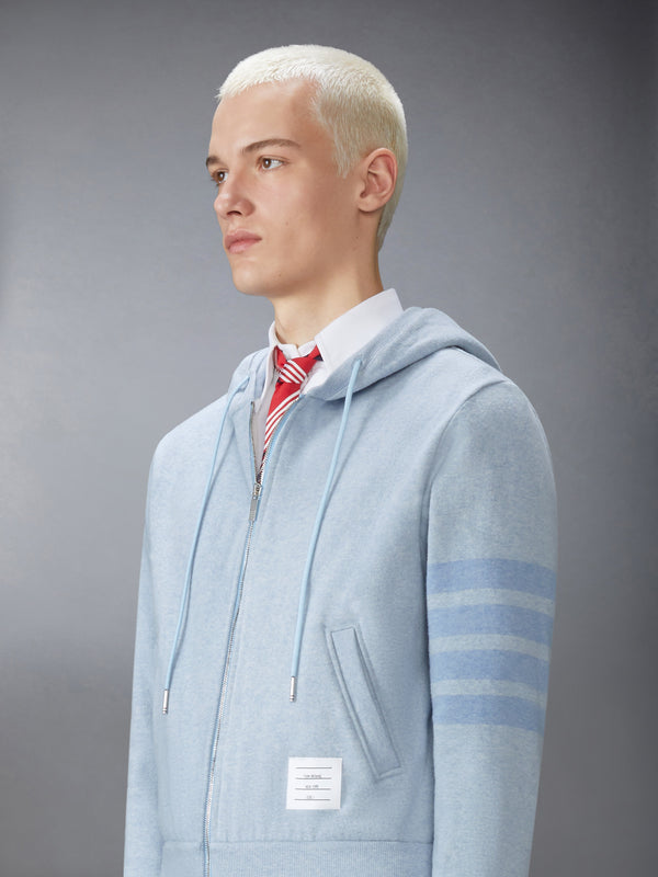 MELANGE BRUSHED LOOPBACK 4-BAR ZIP UP HOODIE - image 5