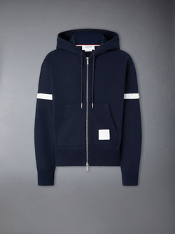 LOOPBACK JERSEY ARMBAND RELAXED ZIP UP HOODIE