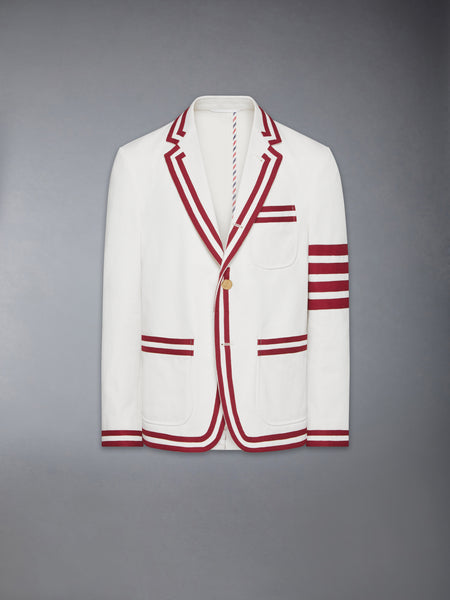 UNCONSTRUCTURED DENIM 4-BAR SPORTCOAT
