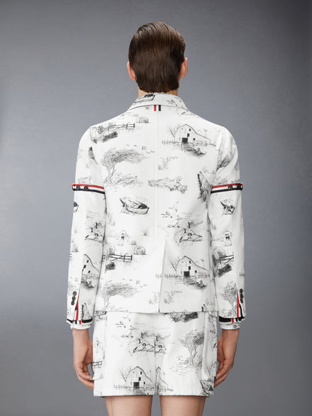 SCENIC TOILE COTTON CANVAS UNCONSTRUCTED SPORTCOAT