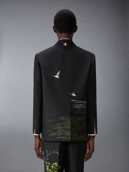 GOOSE SCENIC SATIN STITCH AND EMBROIDERY SPORTCOAT