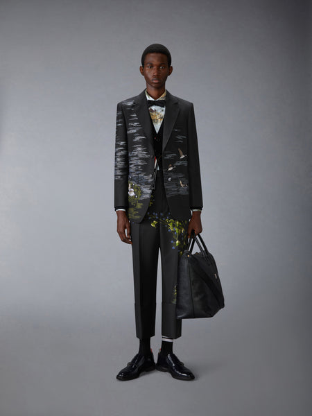 GOOSE SCENIC SATIN STITCH AND EMBROIDERY SPORTCOAT