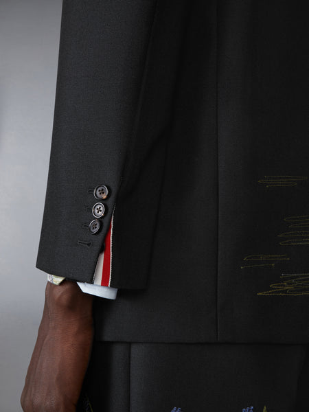 GOOSE SCENIC SATIN STITCH AND EMBROIDERY SPORTCOAT