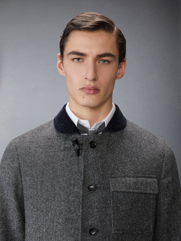 SOLID DONEGAL TWEED FISHERMAN SHAWL SPORTCOAT - image 5