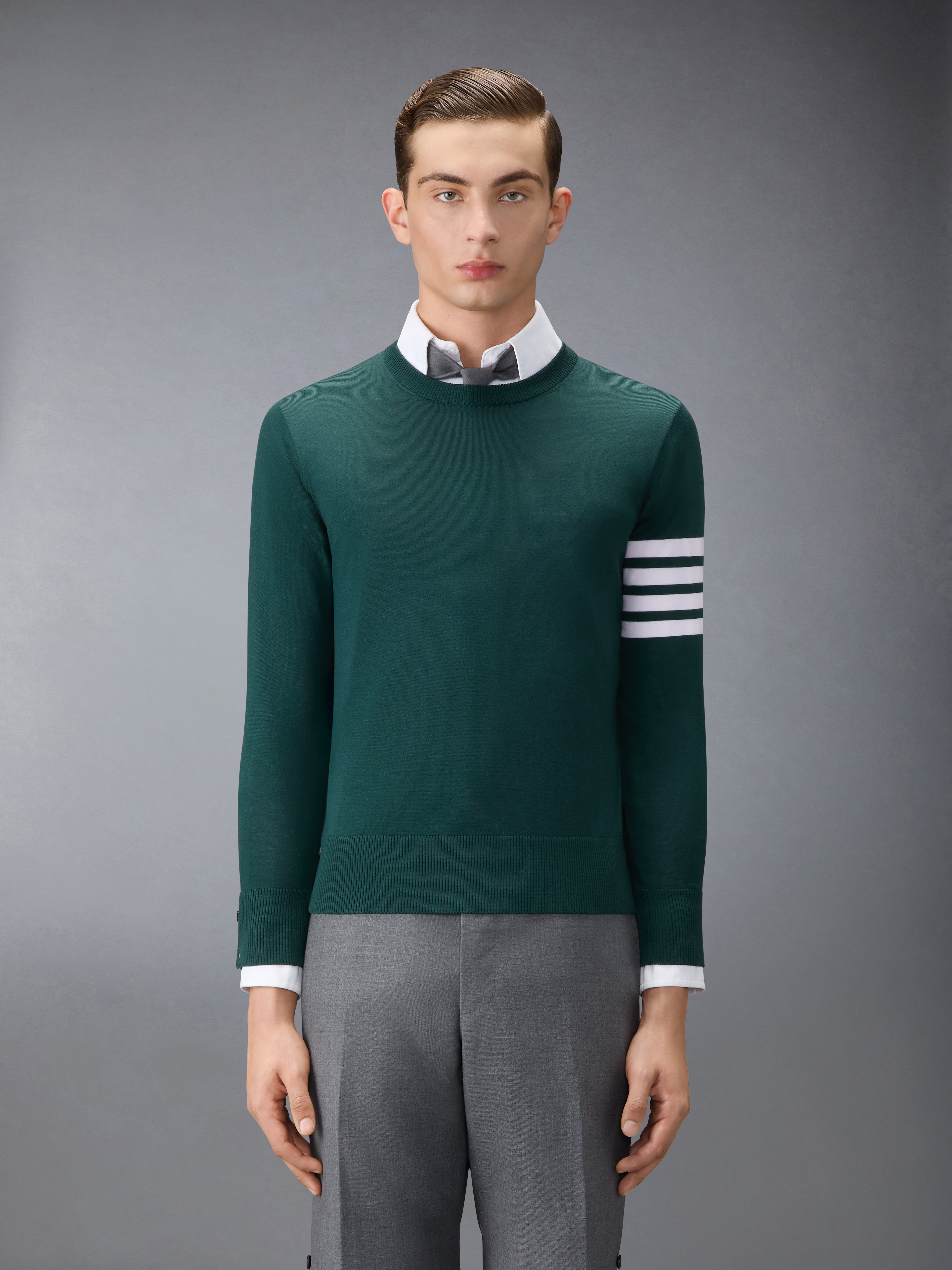Fine Merino Wool 4-Bar Pullover | Thom Browne