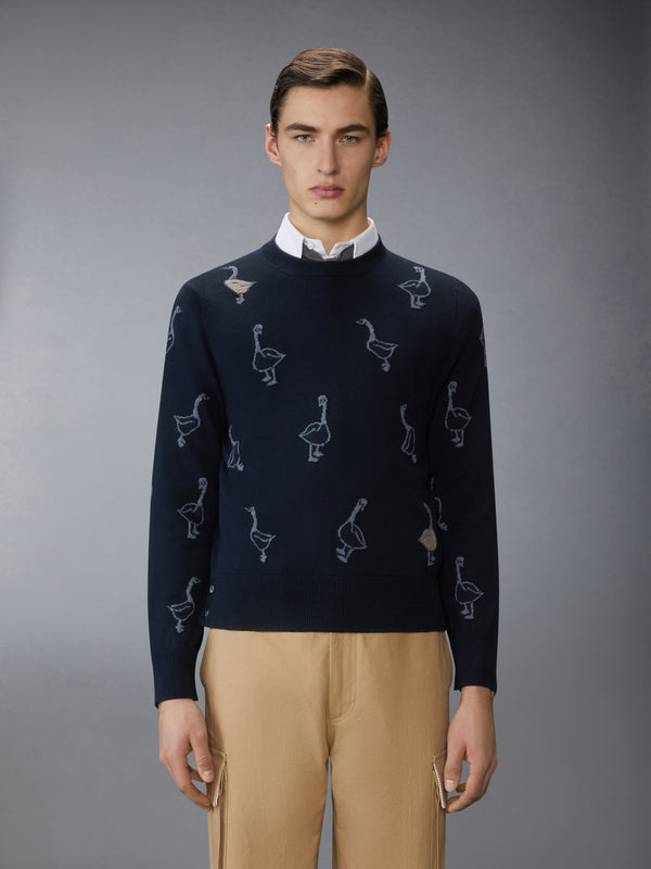 GEESE INTARSIA MERINO WOOL RELAXED FIT PULLOVER - image 1