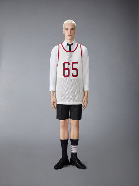 INTARSIA CASHMERE MESH BASKETBALL JERSEY