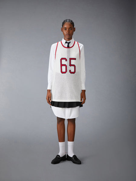 INTARSIA CASHMERE MESH BASKETBALL JERSEY