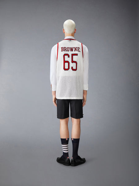 INTARSIA CASHMERE MESH BASKETBALL JERSEY