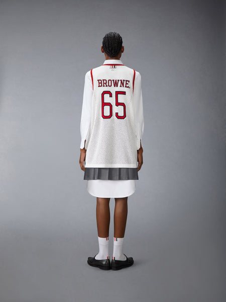 INTARSIA CASHMERE MESH BASKETBALL JERSEY