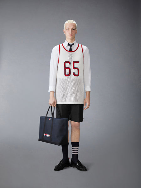 INTARSIA CASHMERE MESH BASKETBALL JERSEY