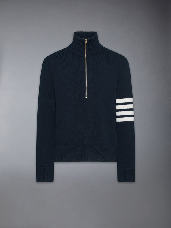 MERINO WOOL 4-BAR FUNNEL NECK PULLOVER - featured image